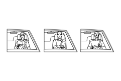 drive driving car man vector Product Image 1