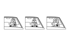 drive driving car woman vector Product Image 1