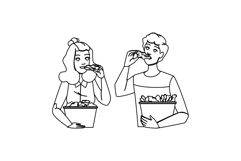 meat eating chicken wings vector Product Image 1