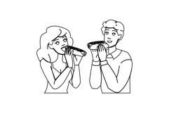 fast eating hot dog vector Product Image 1