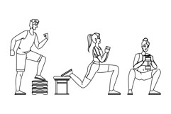 calf fitness exercises leg vector Product Image 1