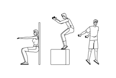 calf fitness exercises leg vector Product Image 1