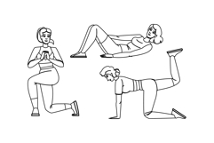 step fitness exercises leg vector Product Image 1