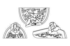spa flower bath woman vector Product Image 1