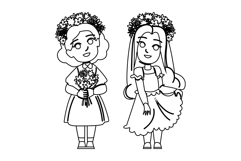 headpiece flower crown kid girl vector Product Image 1