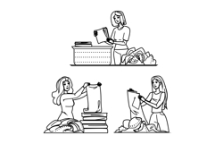 clothes folding laundry vector Product Image 1