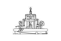 splash fountain kid vector Product Image 1