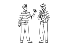 happy french man vector Product Image 1