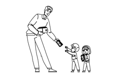 savings give money kid vector Product Image 1