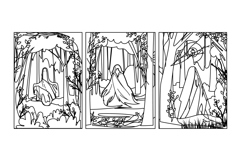 ghost haunted forest vector Product Image 1