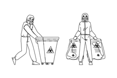 trash hazardous waste management vector Product Image 1