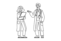 hospital healthcare professionals at work vector Product Image 1