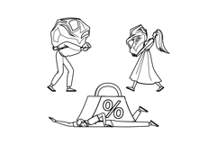 interest heavy finance burden vector Product Image 1