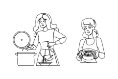 bowl homemade soup vector Product Image 1