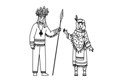 happy indian american people vector Product Image 1