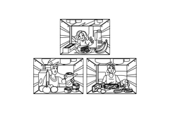 milk inside fridge people vector Product Image 1