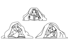 bedroom kid blanket book vector Product Image 1