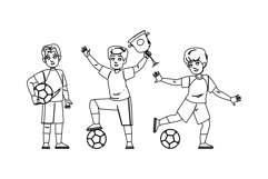 goal kid boy soccer vector Product Image 1