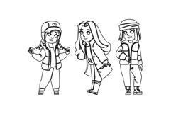 boots kid girl autumn fashion vector Product Image 1