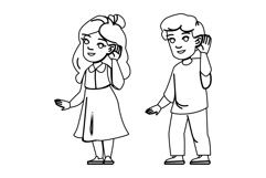 happy kid hear vector Product Image 1