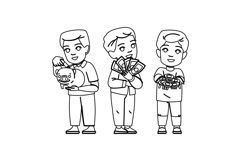 save kid money boy vector Product Image 1
