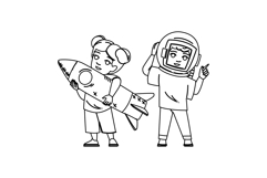 astronaut kids astronomy vector Product Image 1