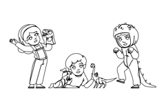 cute kids dinosaurs vector Product Image 1