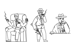 man mafia boss vector Product Image 1