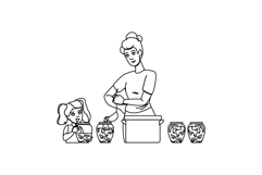 food making homemade jam vector Product Image 1