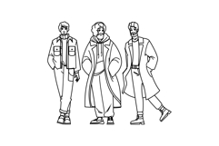 sweater man autumn fashion vector Product Image 1