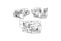 graph man chart vector Product Image 1