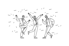 happiness man confetti vector Product Image 1