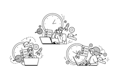 corporate man laptop planning vector Product Image 1