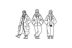 scarf man winter fashion vector Product Image 1