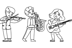 boy music education kid vector Product Image 1