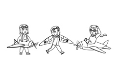 dream pilot kid boy vector Product Image 1