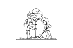 environment planting tree kid vector Product Image 1