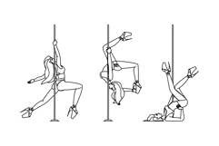 dance pole dancing woman vector Product Image 1