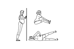 cardio pregnant fitness exercises vector Product Image 1