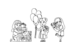 gift present kid girl vector Product Image 1