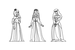 dress princess vector Product Image 1