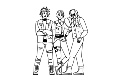 diy punk band vector Product Image 1