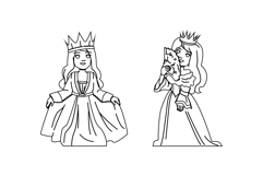 little queen kid girl vector Product Image 1
