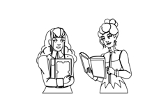 mystery reading gothic novel vector Product Image 1