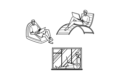 business remote work man vector Product Image 1