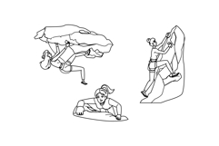 climb rock climbing woman vector Product Image 1