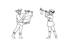 retro royal herald vector Product Image 1