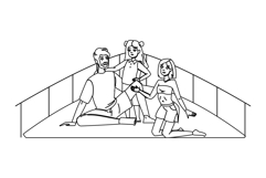 happy sailing family vector Product Image 1