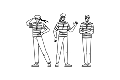 ship sailor man vector Product Image 1