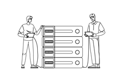 analysis scanning server vector Product Image 1
